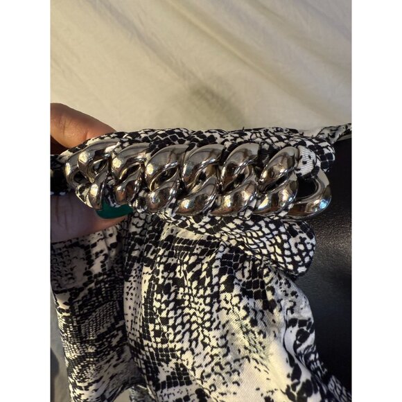 Notations Womens Plus Size 1X Animal Print Blouse Top Shirt Snakeskin Metal - Picture 3 of 3